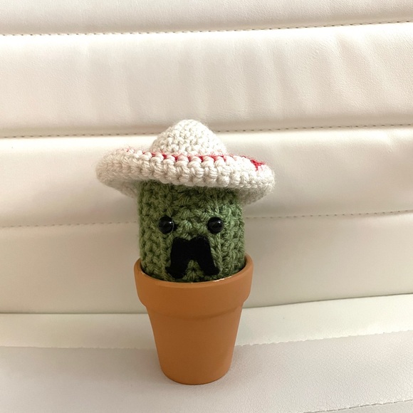 Other - Handmade small saguaro cactus with mustache